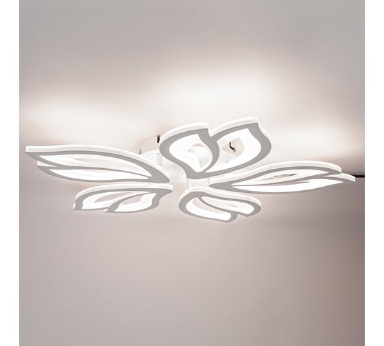 Светодиодная диммируемая люстра GLANZEN LED-0090-FLOWER-white с пультом управления КА-00008938