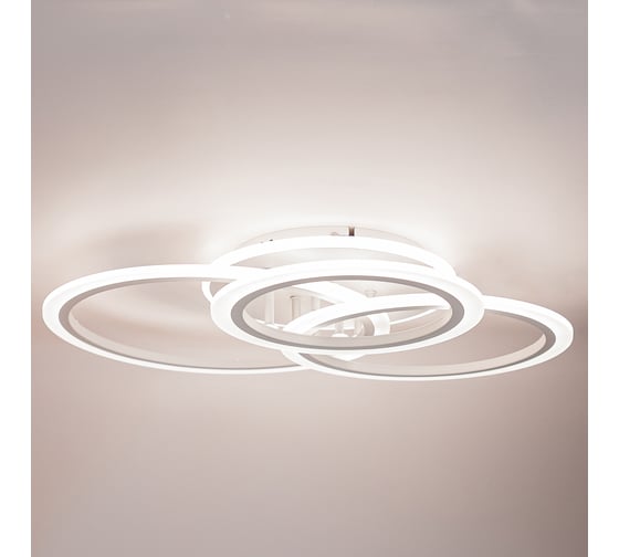 Светодиодная диммируемая люстра GLANZEN LED-0090-ROUND-white с пультом управления КА-00008936