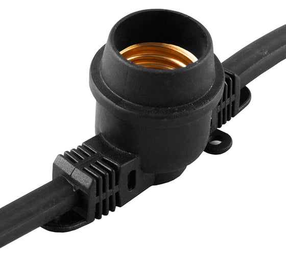 Гирлянда FERON 230V 200 E27 черный, шаг 50cm, IP 65, 100м +1,5м шнур, CL50-100 29882