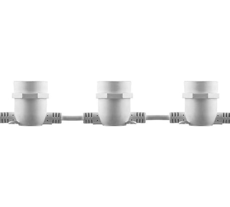 Гирлянда FERON 230V 20 E27 белый, шаг 50cm, IP 65, 10м +3м шнур, CL50-13 29886