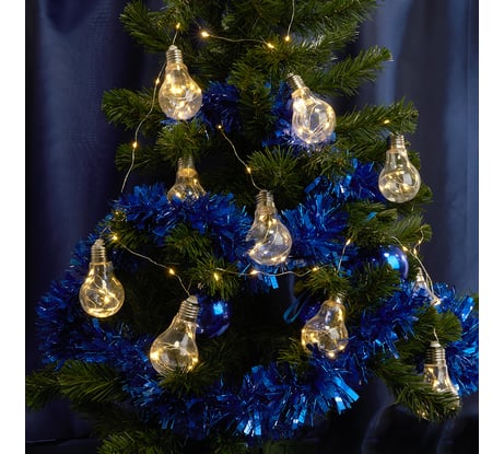 Гирлянда FERON 100 LED, 2700K, 10 подвесов, батарейки 3 AAA, IP20, CL580 32368