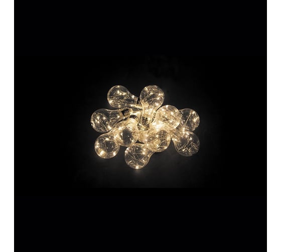 Гирлянда FERON 100 LED, 2700K, 10 подвесов, батарейки 3 AAA, IP20, CL580 32368