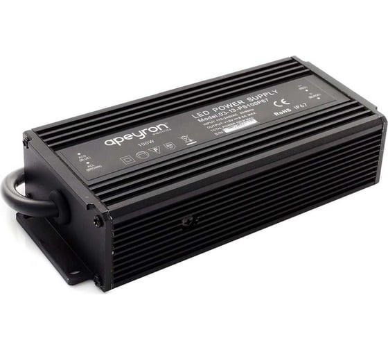 Блок питания Apeyron 12В, 100 Вт, IP67, 8.33A, металл, 135х70х38мм 03-13