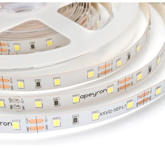 Комплект светодиодной ленты Apeyron 12В с аксессуарами (блок, коннектор)/ 10-65