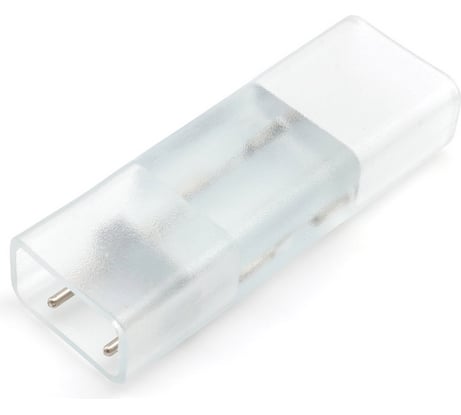 Коннектор Apeyron ПВХ для прямого соед-я отрезков одноцв. одност. светод. неона 10.5х18.5мм / 09-20