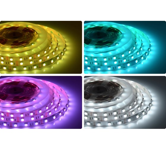 Светодиодная лента Apeyron 12В, СТ, 14,4Вт/м, smd5050, 60д/м, IP20, подложка 10мм, 5м, RGB 00-17