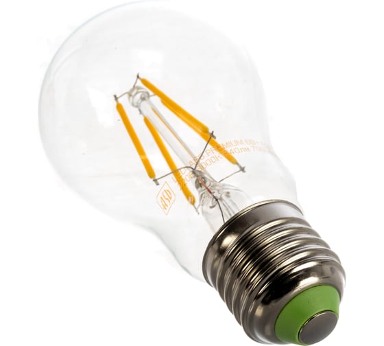Светодиодная лампа IN HOME LED-A60-deco 5Вт 230В Е27 3000К 450Лм прозрачная 4690612008028