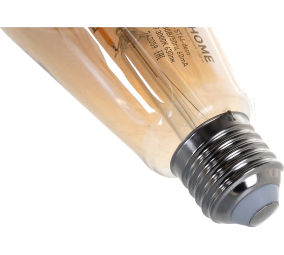 Светодиодная лампа IN HOME LED-ST64-deco 7Вт 230В Е27 3000К 630Лм золотистая 4690612008097