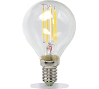 Светодиодная лампа IN HOME LED-ШАР-deco 5Вт 230В Е14 3000К 450Лм прозрачная 4690612007687