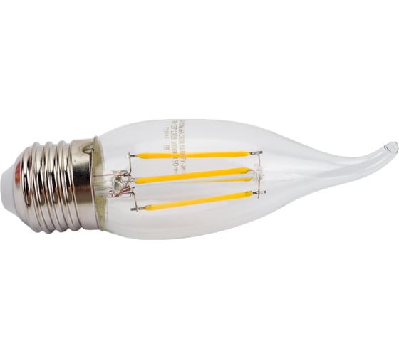 Светодиодная лампа IN HOME LED-СВЕЧА НА ВЕТРУ-deco 5Вт 230В Е27 3000К 450Лм прозрачная 4690612007649
