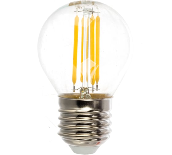 Светодиодная лампа IN HOME LED-ШАР-deco 5Вт 230В Е27 4000К 450Лм прозрачная 4690612007717