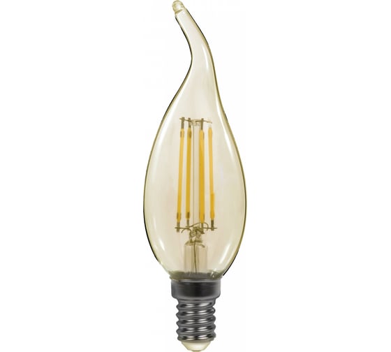 Светодиодная лампа IN HOME LED-СВЕЧА НА ВЕТРУ-deco 7Вт 230В Е14 3000К 630Лм золотистая 4690612007526