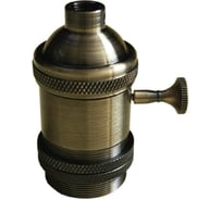 Подвесной патрон с выключателем IN HOME Е27-ПВ-deco бронза 4690612016597