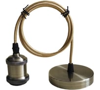 Патрон IN HOME Е27-ПШ-deco подвесной шнур 1 м бронза 4690612016559