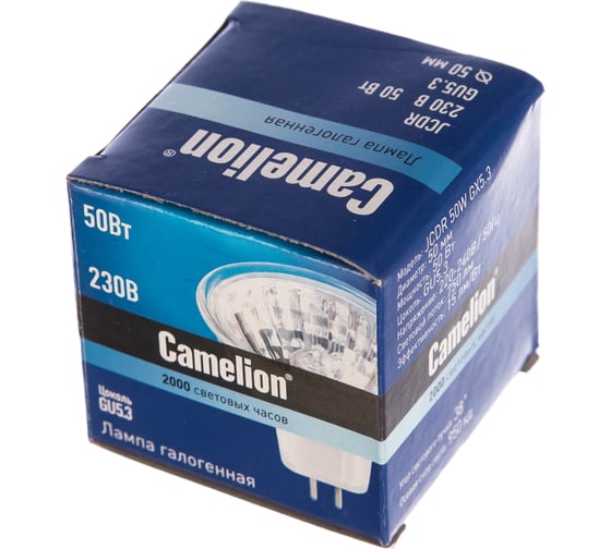 Галогенная лампа с защитным стеклом Camelion JCDR 50W 220V 50mm 1953