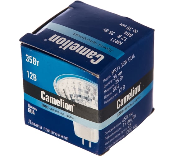 Галогенная лампа Camelion MR-11 12V 35W с защ.стеклом 2930
