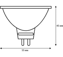 Галогенная лампочка MR16 GU5.3 35Вт 12В 3000К Camelion 2931