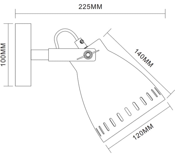Настенный светильник Camelion WML-428-1 С01 белый New York 40Вт металл 13059