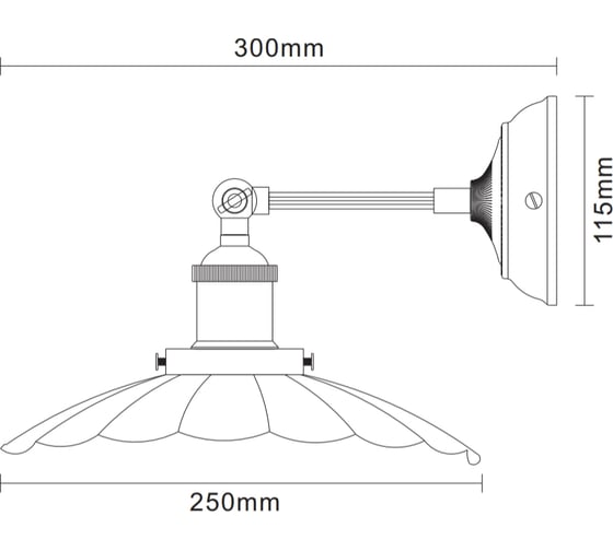 Настенный светильник Camelion WML-427 С65 серый + бронза London 60Вт металл 13039