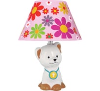 Настольный светильник Camelion KD-560 С01 белая Собачка декоративный 40W, E14 12781