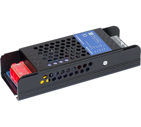 Интерьерный блок питания ELF 24В, 100Вт, плоский металлический перфорированный корпус (черный) ELF-24100BEslim-JH