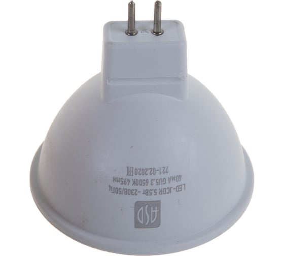 Светодиодная лампа ASD LED-JCDR-standard 5.5Вт 230В GU5.3 6500К 495Лм 4690612012261 1