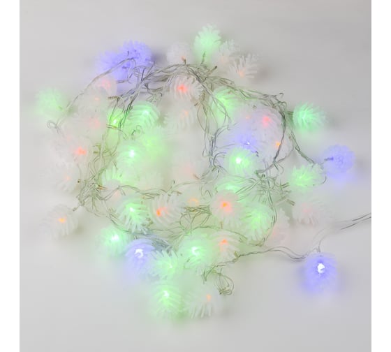 Светодиодная гирлянда Uniel uld-s0500-050/dta multi ip20 pine cones UL-00007193