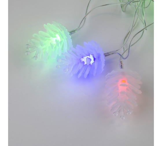 Светодиодная гирлянда Uniel uld-s0500-050/dta multi ip20 pine cones UL-00007193