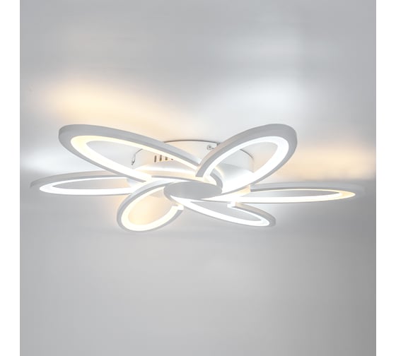 Светодиодная диммируемая люстра GLANZEN LED-0090-SATURN-white с пультом управления КА-00008933