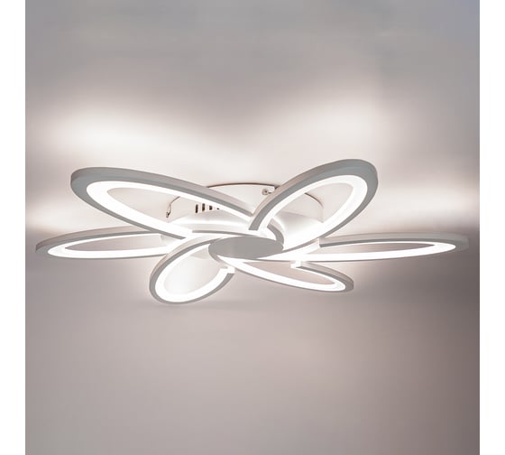 Светодиодная диммируемая люстра GLANZEN LED-0090-SATURN-white с пультом управления КА-00008933