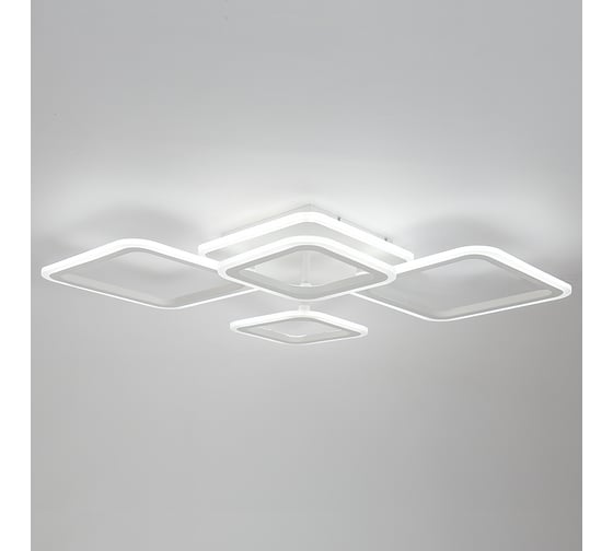 Светодиодная диммируемая люстра GLANZEN LED-0120-SQUARE-white с пультом управления КА-00008942