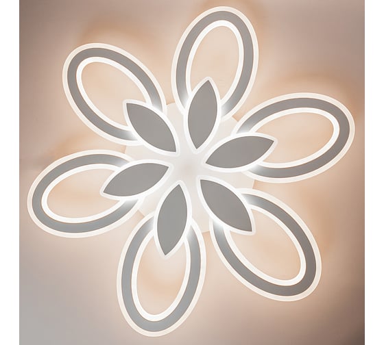 Светодиодная диммируемая люстра GLANZEN LED-0120-CAMELIA-white с пультом управления КА-00008935