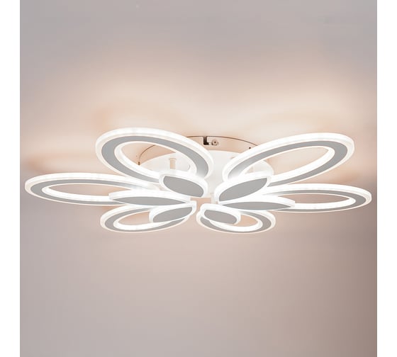 Светодиодная диммируемая люстра GLANZEN LED-0120-CAMELIA-white с пультом управления КА-00008935