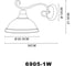 Настенный светильник GLOBO LIGHTING sassari globo 6905-1W 2