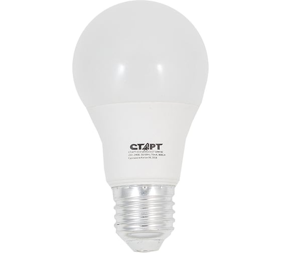 Светодиодная лампа СТАРТ eco ledgls цоколь e27 10w холодный свет 14824