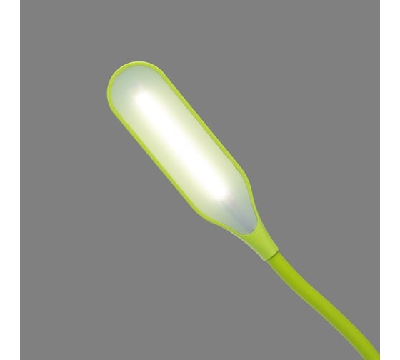 Настольный заряжаемый led светильник REXANT click 4вт 4000к диммируемый 3 ступени на прищепке, зеленый, 609-036