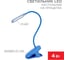 Настольный светильник REXANT Click 4Вт, LED, 4000К, диммируемый 3 ступени, заряжаемый, на прищепке, синий 609-034 2