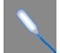 Настольный светильник REXANT Click 4Вт, LED, 4000К, диммируемый 3 ступени, заряжаемый, на прищепке, синий 609-034 4