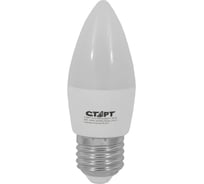 Светодиодная лампа СТАРТ eco ledcandel(свеча) цоколь e27 7w теплый свет 11793