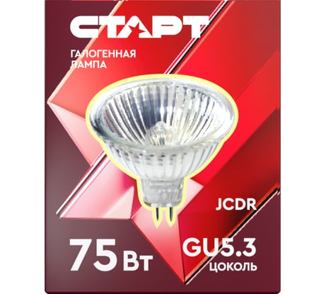 Галогенная лампа СТАРТ софитного типа jcdr цоколь gu5.3 220v 75w 06131
