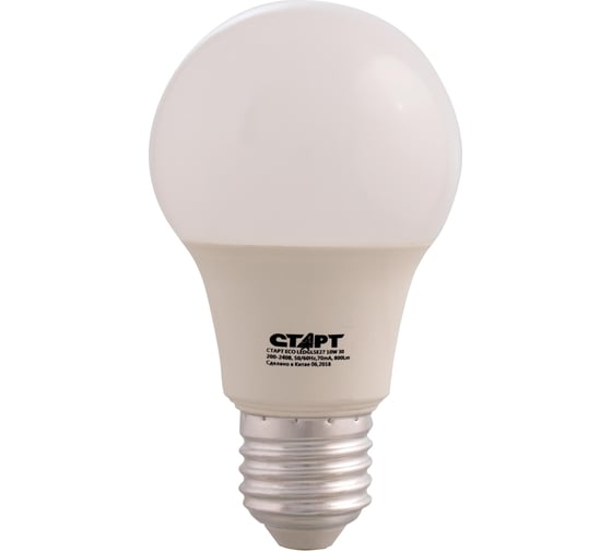 Светодиодная лампа СТАРТ eco ledgls цоколь e27 10w теплый свет 14823