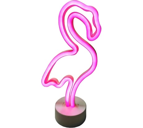 Светодиодный настольный неоновый светильник Apeyron Фламинго, 3Вт, цвет свечения розовый 12-69