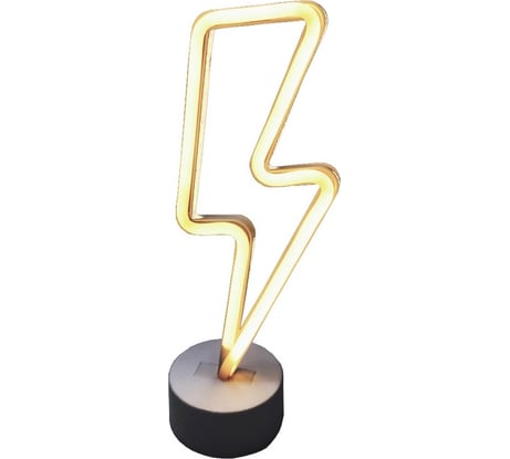 Светодиодный настольный неоновый светильник Apeyron Молния, цвет свечения желтый 12-70