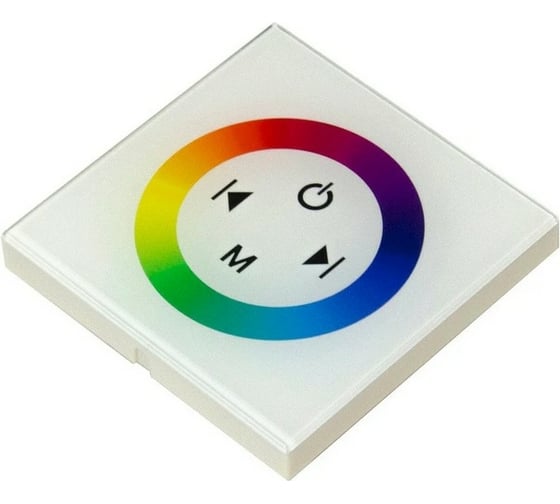 Контроллер Apeyron RGB 12/24В, 144/288Вт, встраиваемый с БЕЛОЙ многоцветной сенсорной панелью 04-09
