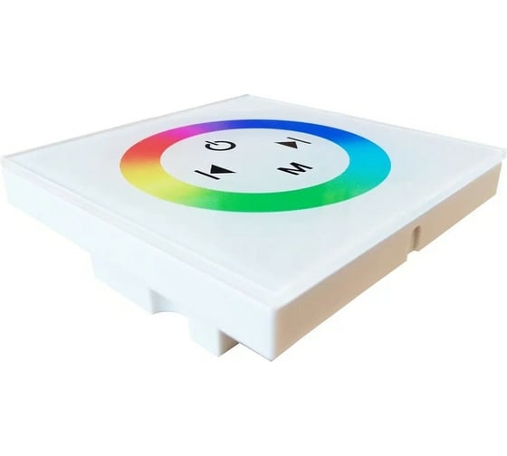 Контроллер Apeyron RGB 12/24В, 144/288Вт, встраиваемый с БЕЛОЙ многоцветной сенсорной панелью 04-09
