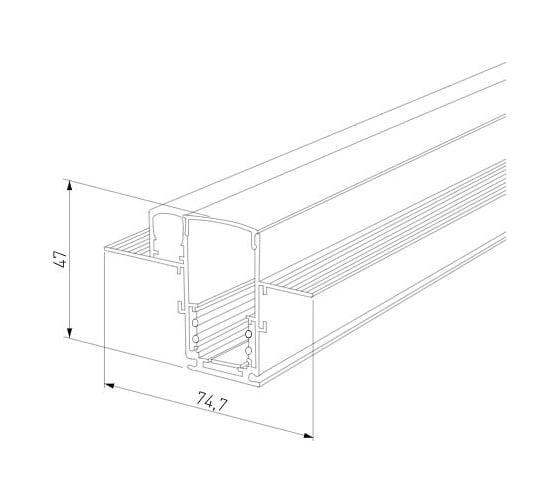 Встраиваемый шинопровод Elektrostandard Slim magnetic с местом под светодиодную ленту (чёрный) (2м) a063990