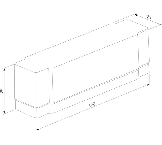 Короб для сетевого шнура Elektrostandard Flat magnetic (черный) a063735