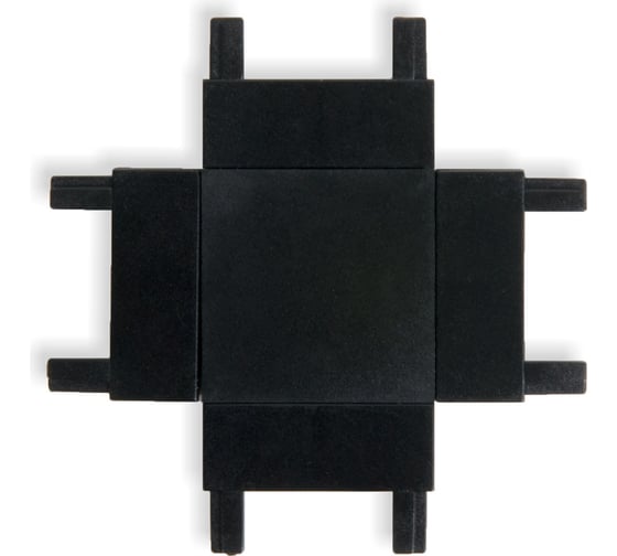 Четырёхсторонний соединитель Elektrostandard Flat magnetic для накладного шинопровода (чёрный) a063738
