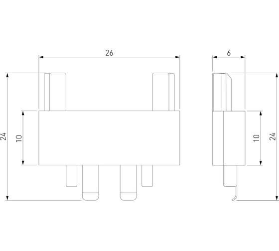 Коннектор для четырёхстороннего соединителя накладного шинопровода Elektrostandard Flat magnetic (чёрный) a063739