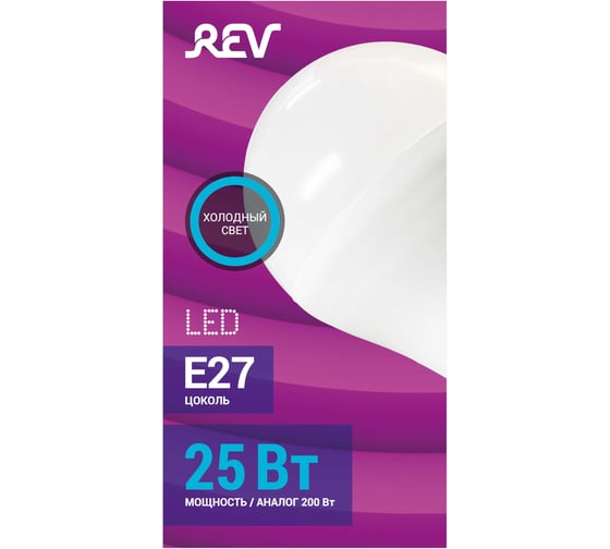 Светодиодная лампа REV A80 E27 25W, 6500К, PowerMax, дневной свет 32419 5